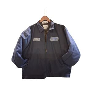 UniWear Men's size XL Mechanic Workwear Utility Trucking Logo Zipper Jacket